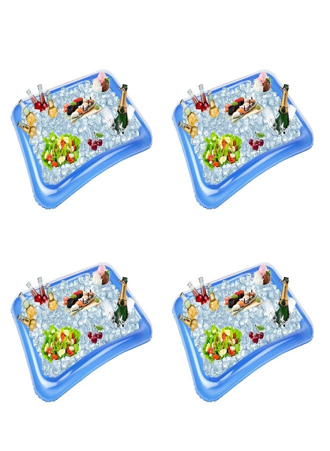 Etistta 4-Pack Inflatable Ice Serving Bar Coolers for Parties, Salad BBQ Picnic Ice Food Drinks Buffet Server Tray for Indoor Outdoor Party - Image 1